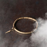 Buddha Stones Lava Rock Stone Copper Balance Cuff Bracelet Bangle
