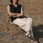 Summer Linen Loose Cropped Pants