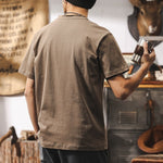250g Heavyweight Loose Fit Cotton Henley Shirt