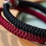 Buddha Stones 925 Sterling Silver Natural Cinnabar Bead Calm Handmade Braided String Bracelet