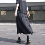 Irregular Plaid A-line Skirt