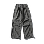 Pleated Quick-drying Reflective Strip Loose Drawstring Pants