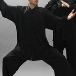Buddha Stones Simple Pattern Meditation Prayer Spiritual Zen Tai Chi Qigong Practice Unisex Clothing Set