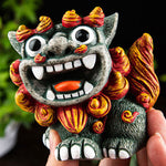 Buddha Stones Small Pair of Lion Fu Foo Dogs Ward Off Evil Protection Home Resin Decoration (Extra 30% Off | USE CODE: FS30)