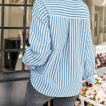 Zeagoo Roll Up Sleeve Button Down Lapel Blouse with Pocket Comfy Casual Loose Fit Shirt