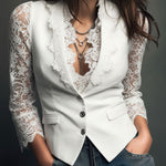 Teresa ⎸ Blazer con Mangas Semitransparentes