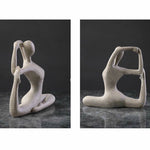 Buddha Stones Abstract Yoga Meditating Exercise Resin Spiritual Figurine Sculpture Desk Decoration