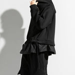 Pullover Faux Two-piece Patchwork Hoodie