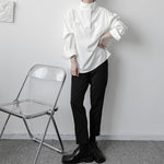 Thick Stand Collar Loose Shirt