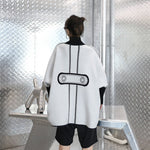 Reversible Turtleneck Pullover Loose Sweater