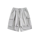 Middle Pleated Multi-pocket Cropped Sweatpants