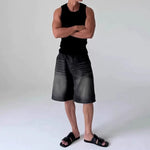 Heavyweight Ribbed Knit Tank Top Slim Fit Workout Gym Shirt