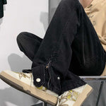 Street Zip Straight Jeans