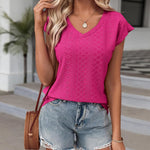 Zeagoo T Shirt Women's V-Neck Short Sleeve Blouse Top (DE Only)