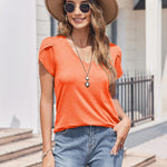 Zeagoo Shirts Casual Short Sleeve Tees Dressy Casual Patel Blouses