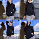 Zeagoo Hoodie Oversize Hoodie Casual Waffle Pullover (DE Only)