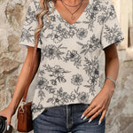 Zeagoo Short Sleeve Shirts Dressy Tops with Pleats