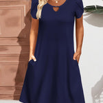 Zeagoo Women's Casual A-Line Dresses with Pockets Floral Tshirt Dress