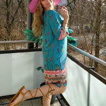 Zeagoo Summer Dresses Women's Bohemian Flower Dress (DE Only)