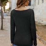 Zeagoo Knitted Pullover Ribbed Long Sleeve Pullover (DE Only)