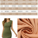 Zeagoo Summer Dress Sleeveless Bodycon Mini Dress (DE Only)
