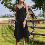 Zeagoo Women Midi Dress Bohemian Beach Cover Up Dress