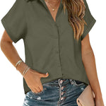 Zeagoo Women's Blouse Short Sleeve Shirts (DE Only)