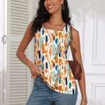 Zeagoo Tank Tops Square Neck Loose Fit Side Split Flowy Shirts