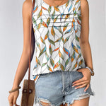 Zeagoo Tank Top Blouses Scooped Neck Pleated Front Shirts