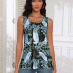 Zeagoo Tank Tops Square Neck Loose Fit Side Split Flowy Shirts
