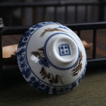 Buddha Stones Flowers Fu Character Mountains Lotus Cherry Blossoms Ceramic Teacup Kung Fu Tea Cup