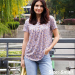 Zeagoo Women Tunic Tops Dressy Casual Short Sleeve Floral Shirts