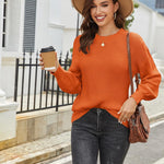Zeagoo Women's Elegant Knitted Jumper Crew Neck Sweater (DE Only)
