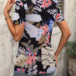 Zeagoo Short Sleeve Shirts Dressy Tops with Pleats