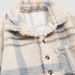 Men's Vintage Plaid Fleece Lapel Jacket