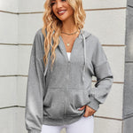 Zeagoo Lightweight Hoodies Full Zip Up Oversized Sweatshirts