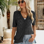 Zeagoo Short Sleeve Crochet Cardigan