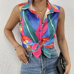 Zeagoo Sleeveless Blouses Casual Button Down Shirts