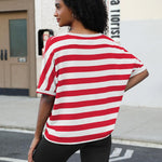 Zeagoo Women Short Sleeve T Shirts Round Neck Oversized Tee