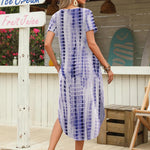 Zeagoo Maxi Dress with Pockets Short Sleeve Sundress