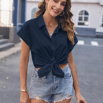Zeagoo Women's Blouse Casual Short Sleeve Shirt (DE Only)