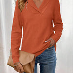 Zeagoo Sweaters for Women Long Sleeve Shirts V Neck Knit Pullover