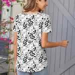 Zeagoo Women Tunic Tops Dressy Casual Short Sleeve Floral Shirts