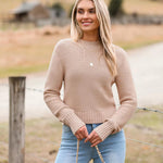 Zeagoo Women's Fall Crewneck Cropped Sweater