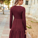 Zeagoo Women's Autumn Dress Long Sleeve Round Neck Knitted Dress