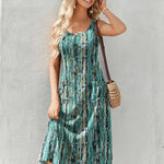 Zeagoo Floral Beach Sundress Casual A-Line Midi Tank Dresses