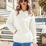 Zeagoo Hoodie Oversize Hoodie Casual Waffle Pullover (DE Only)