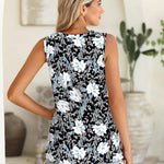 Zeagoo Summer Tank Top for Women Pleated High Neck Tops