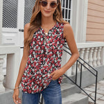 Zeagoo Loose Button Down V Neck Flowy Summer Tops