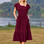 Zeagoo Summer Dress Women's Dresses Short Sleeve Dress (DE Only)